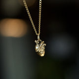 18K GOLD ANATOMICAL HEART PENDANT - Dirty Paradise