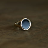 18K GOLD FLAT OVAL ONYX - Dirty Paradise