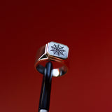 SPIDER WEB OCTAGONAL ONYX RING