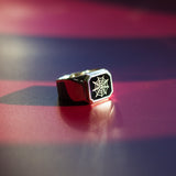 SPIDER WEB OCTAGONAL ONYX RING