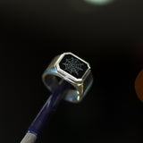 SPIDER WEB OCTAGONAL ONYX RING