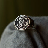 CUSTOM MONOGRAM SIGNET RING - Dirty Paradise