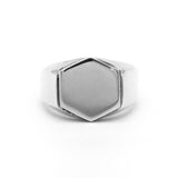 HEXAGONAL SIGNET RING - Dirty Paradise