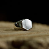 HEXAGONAL SIGNET RING - Dirty Paradise