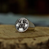 PET PORTRAIT CUSTOM SIGNET RING - Dirty Paradise