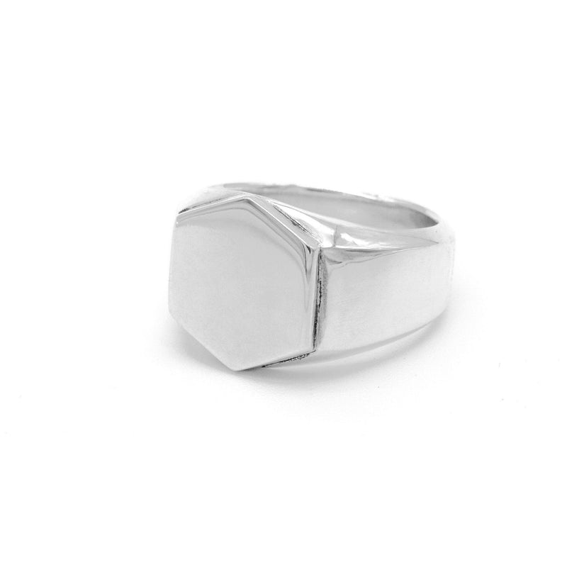 HEXAGONAL SIGNET RING - Dirty Paradise