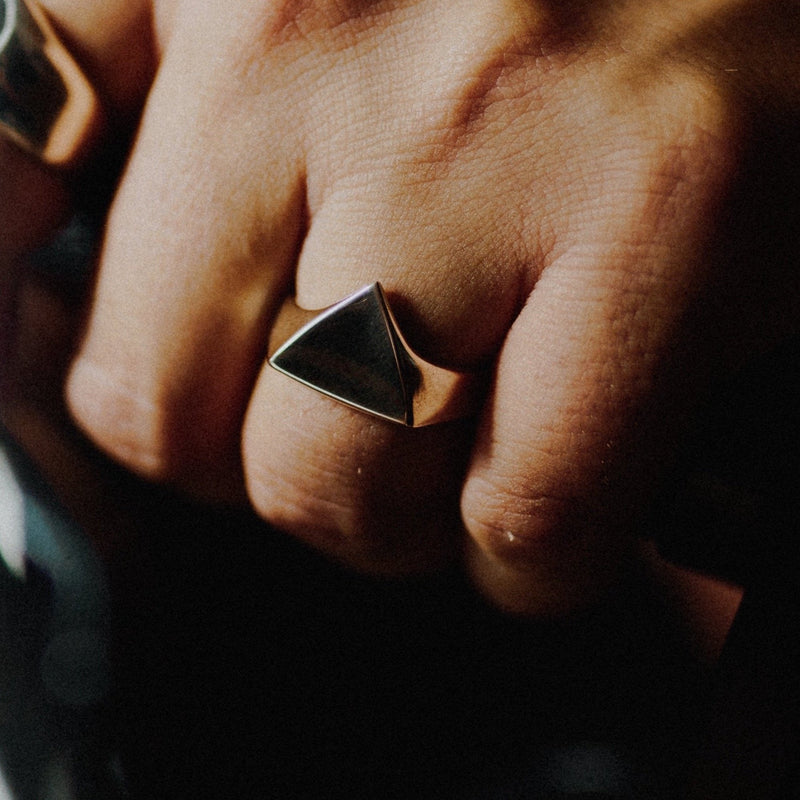 TRIANGULAR SIGNET RING - Dirty Paradise